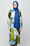 Indigo Pleated Bamboo Shawl - 5