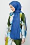 Indigo Pleated Bamboo Shawl - 7