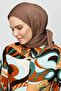 Women's Dark Mink Pleated Scarf - 5