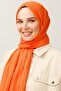 Orange Pleated Bamboo Shawl - 2