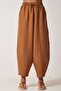 Women's Camel Pocket Linen Viscose Shalwar Trousers CV00001 - 3