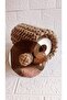 Decorative Wicker 2-Piece Glass Cover Organizer-Organizer-Basket Set Round - 4