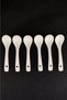 Porcelain 6-Piece Teaspoon Jam and Sauce Spoon 10.5 Cm White - Gsa-27 C320.049 - 2