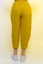 New Season Summer Elastic Waist Slim Trousers High Waist Women's Mustard Color Casual Trousers - 7