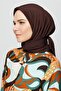 وشاح مطوي باللون البني المر - 4