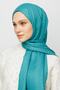 Mint Green Zigzag Pattern Cotton Jacquard Shawl - 3