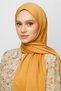 Mustard Crinkle Medina Silk Shawl - 3