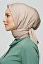 Beige Pleated Scarf - 4