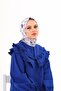 وشاح حجاب مطوي باللون الأزرق الجليدي - نمط إفسون - 6