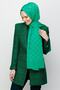 Benetton Green Checkerboard Pattern Silky Jacquard Shawl - 5