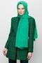 Benetton Green Checkerboard Pattern Silky Jacquard Shawl - 8