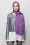 Lavender Checkerboard Pattern Silky Jacquard Shawl - 2