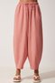 Women's Dark Powder Pocketed Linen Viscose Shalwar Trousers CV00001 - 3