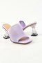 Women's Lilac Daily Comfortable Transparent Heeled Knitwear Stylish Evening Dress Slippers - 7