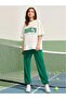 Plus Size Women's Brooklyn Printed Green Tracksuit T-shirt Summer Suit - 2
