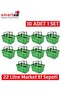 22 Lt Plastic Market Hand Basket (Pack of 10) Green 22Ltspt2021 - 2