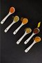 Porcelain 6-Piece Teaspoon Jam and Sauce Spoon 10.5 Cm White - Gsa-27 C320.049 - 3
