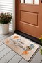 Welcome to Our Home Digital Printed 50x70cm Decorative Multi-Purpose Indoor and Outdoor Door Mat with Cat