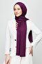 Purple Pleated Bamboo Shawl - 2