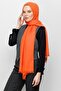 Orange Zigzag Pattern Cotton Jacquard Shawl