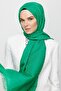 شال جاكار قطني بنمط مربع أخضر من بينيتون - 4