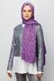 Lavender Checkerboard Pattern Silky Jacquard Shawl - 3