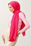 Fuchsia Pleated Bamboo Shawl - 4