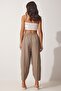 Women's Mink Linen Shalwar Trousers DZ00081 - 4