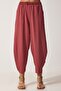 Women's Dried Rose Linen Shalwar Trousers CI00036 - 4