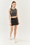 Smoked Zero Sleeve Crew Neck Fitted 100% Cotton Camisole Flexible Crop Blouse - 7