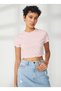 Crew Neck Light Fuchsia Women's T-shirt L231113612 - 2