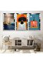 Triple Mdf Table Set with Silver Mirrored Plexiglass Frame Background