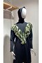Black Green Valon 3 Piece Hijab Swimsuit Large Size - 3