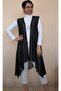 Black Casual Tulle Vest - 3