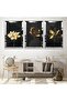 Silver Mirrored Plexiglass Framed Triple Abstract Pattern Flower Triple Mdf Table Set