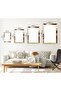 طقم طاولة MDF ثلاثية معكوسة من الزجاج شبكي ذهبي اللون - 2