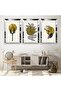 Triple Abstract Pattern Triple Mdf Table Set with Silver Mirrored Plexi Frame