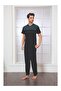 Men's Short Sleeve Bottom Pajamas Long Cotton Summer Pajama Set