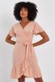 Tied Flounce Double Breasted Dress (b23-499b) - 3