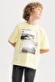 Boy's Oversize Fit Crew Neck Printed Short Sleeve T-Shirt A6410a823sm - 3