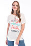 Women's Ecru T-Shirt 7KAL19423IK