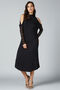 Women's Black Shoulder Detailed Dress EB2486