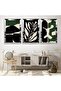 Triple Abstract Pattern Triple Mdf Table Set with Silver Mirrored Plexi Frame