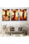 Silver Mirrored Plexiglass Framed Collage Drawing Young Woman Triple Mdf Painting Set