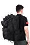 Outdoor 65 Lt Black Camping Mountaineer Vacation Backpack - Black Bag - 2