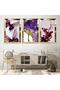 Colorful Triple Mdf Table Set with Gold Mirrored Plexi Frame