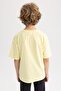 Boy's Oversize Fit Crew Neck Printed Short Sleeve T-Shirt A6410a823sm - 5