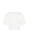 Ekru Relaxed/Rahat Kalıp %100 Kalın Pamuklu Crop Örme T-Shirt TWOSS23TS00038 - 8