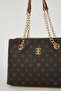 Brown Monogram Women's Shoulder Bag 05PO23Y1712 - 4