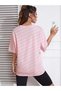 Smile Printed Women's Oversize Casual T-shirt Boyfirend - 2